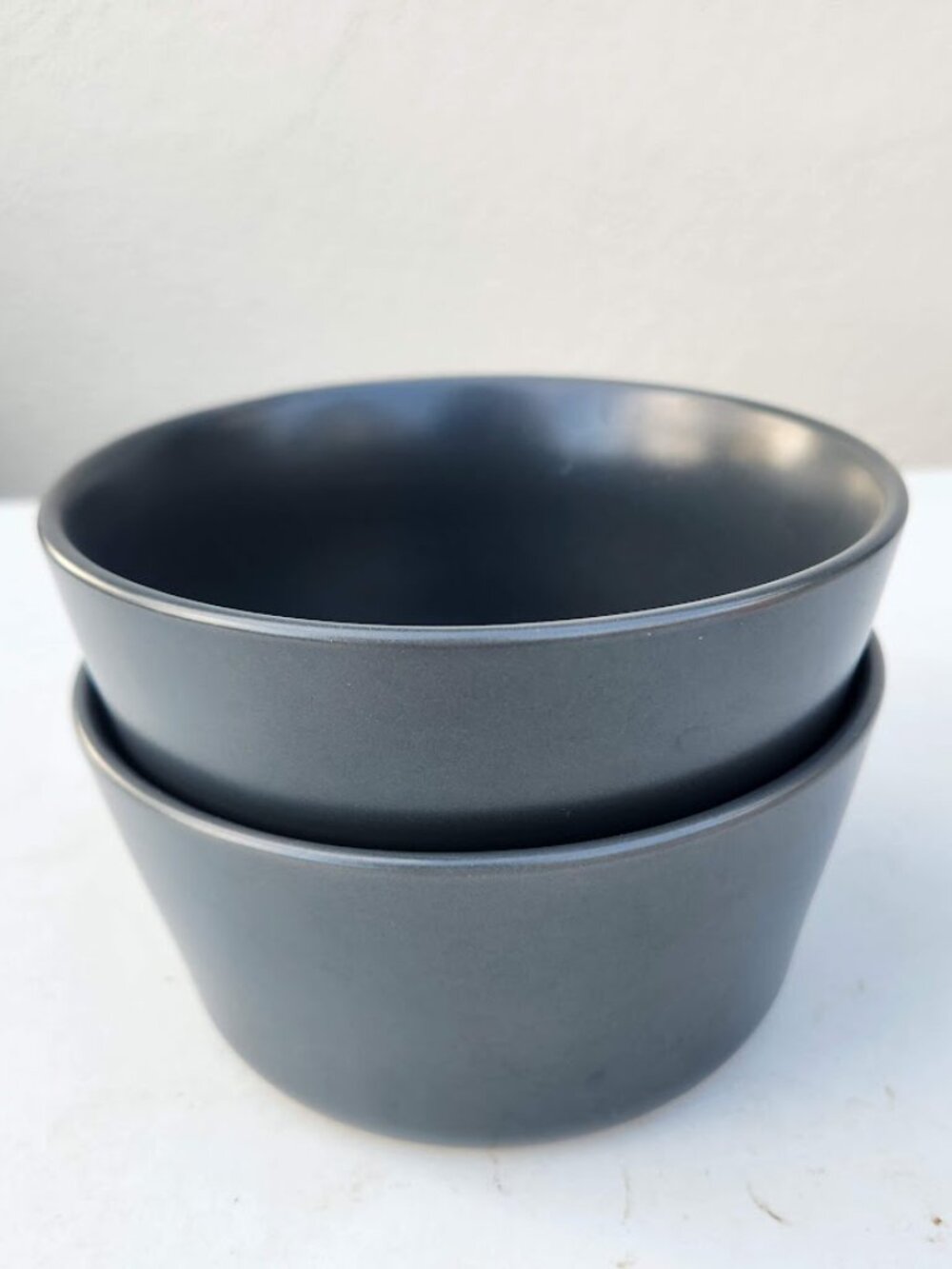 NEW Set of 2 Stone Lain Stoneware Round bowls Dinnerware Gray Replacement Matte - Picture 3 of 8